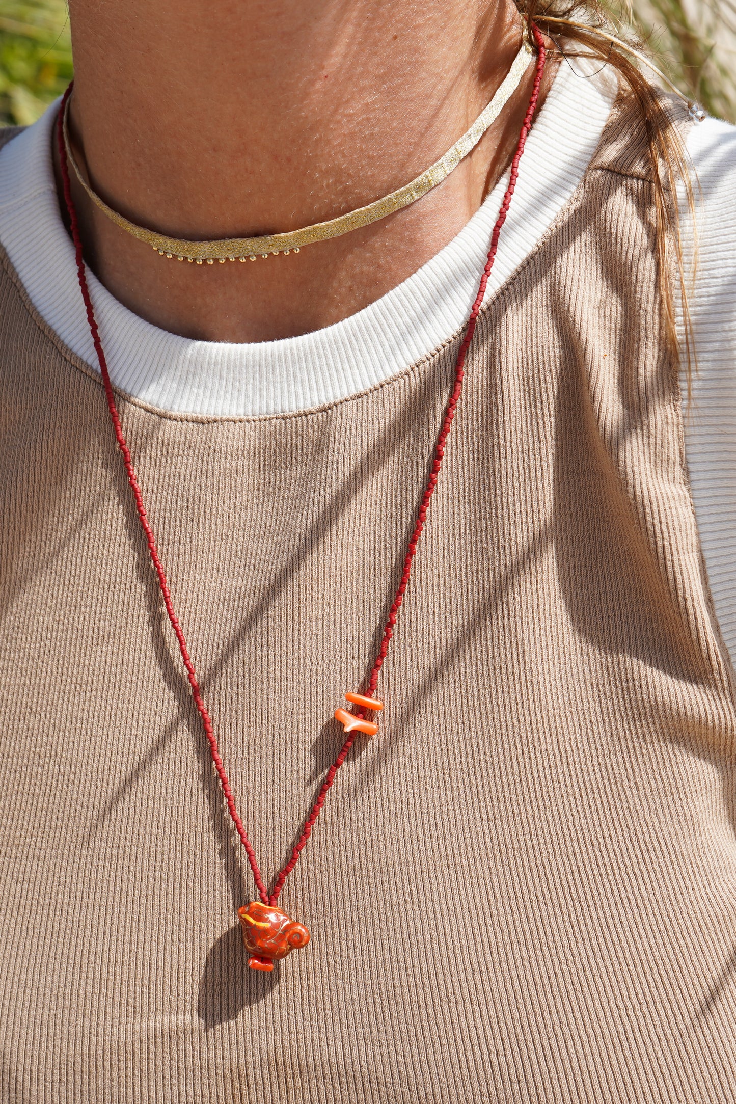 Collar Amuleto Rojo