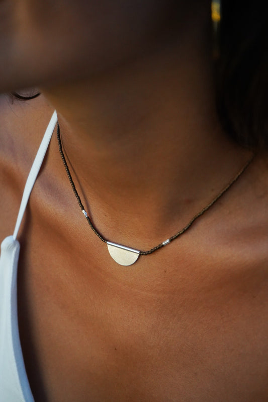 Collar Dije Plata Café