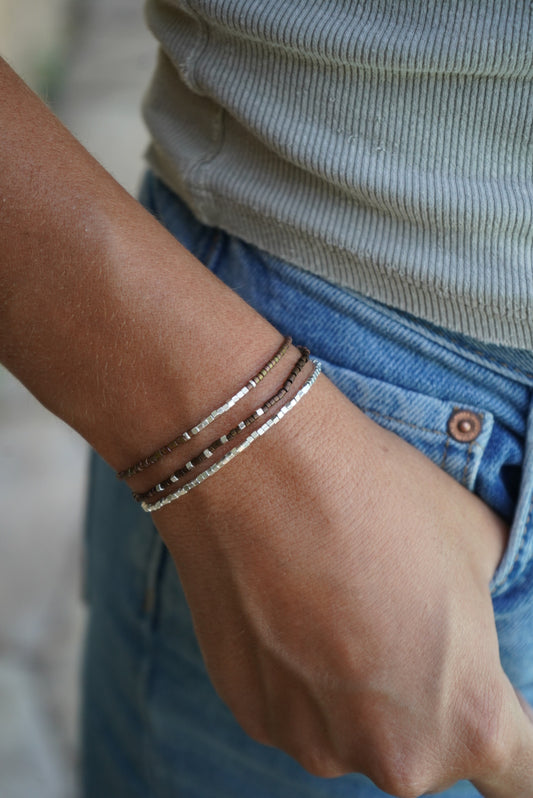 Pack 3 Pulseras Café