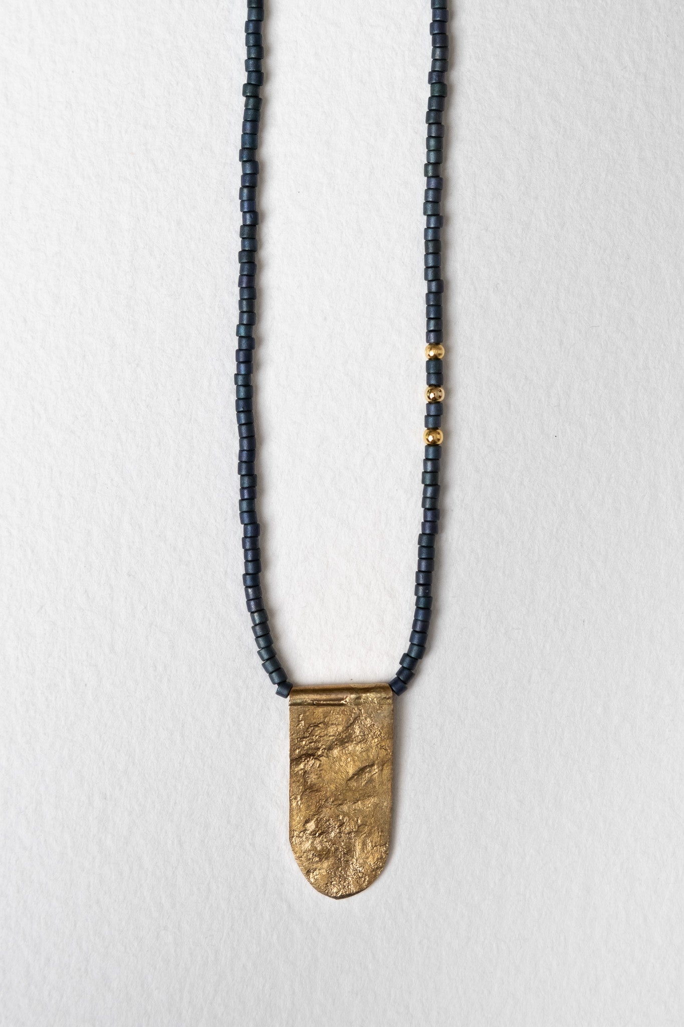 Collar Dije Largo Azul